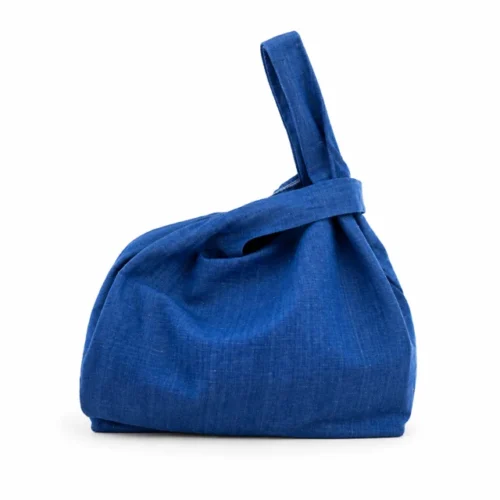 Teixits Vicens Stofftasche aus Mallorca - Blau uni