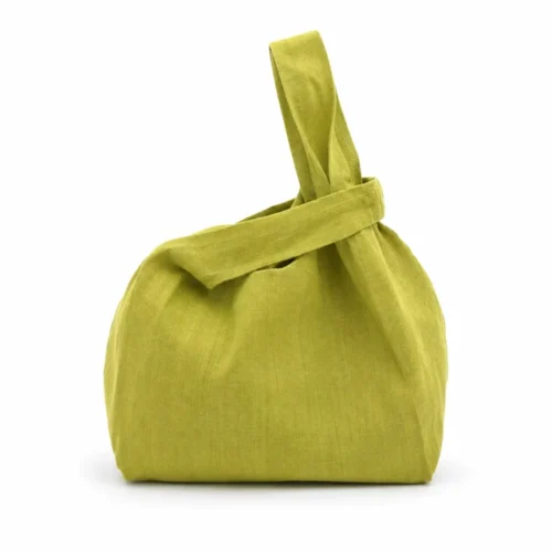 Teixits Vicens Stofftasche aus Mallorca - Apfelgrün uni